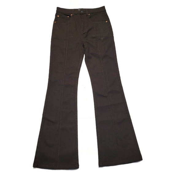 Motel Rocks Denim - Motel Denim Seam Bootleg Split Jeans Bitter Chocolate Brown